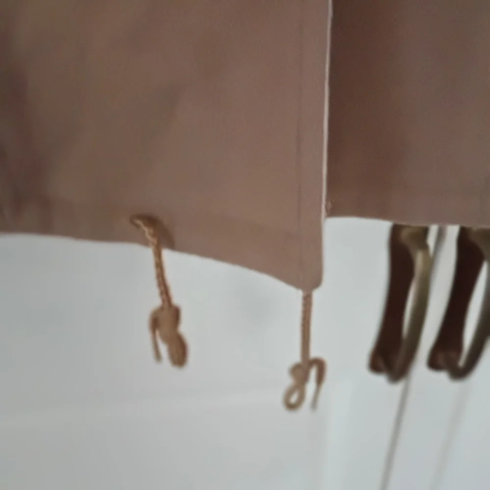 Elegant Tan Hooded Trench Coat 100% Wool Coat Pit To Pit 23".No Size Tag - Picture 9 of 14